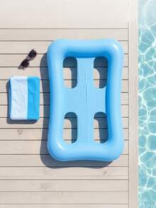 Inflatable Floating Bed, Foldable Square Floating Mat For Adults, Swimming Pool Lounge Chair, Beach Party Toy, Interesting Design - Multicolor - View 3