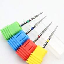Easy Nail 1pc Needle Tungsten Carbide Nail Drill Bit For Cuticle Cleaning, Dead Skin & Rhinestone Removal, Professional Nail Grinding Head, 2.35mm Shank - Multicolor - View 3