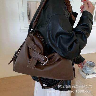 High-End Big Bag Female 2025 New  Retro Tote Bag Fashion All-Match Shoulder Bag Large-Capacity Messenger Bag