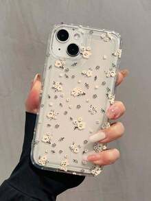 Funda de TPU con patrón de rama floral, a prueba de golpes y con airbag de pantalla completa, compatible con iPhone 16, 15, 14, 13, 12, 11 Pro Max y Series, resistente al agua, a las caídas y a los arañazos, regalo para el Día de la Mujer, cumpleaños de primavera o aniversario, versión internacional, no la versión nacional - Estilo 5 (1 pieza) - Ver 4