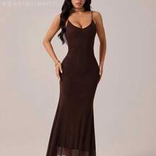 Women Midi Dresses - Navy Blue - View 4