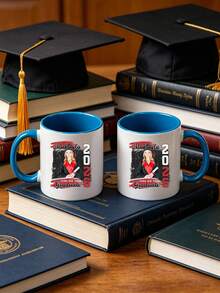 Customized Graduation Mug, Can Customize Photo & Text, 2026 Graduation Commemorative Colored Ceramic Cup, Personalized Graduation Commemorative Mug - Multicolor - View 2