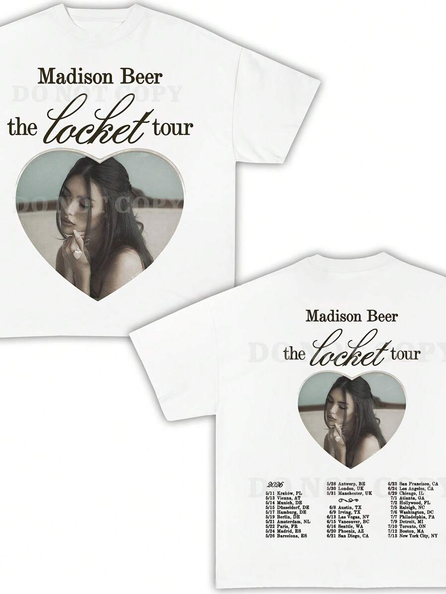 Beer Locket Tour T-Shirt, 2 Sided Tee - White - View 1