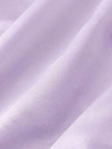 MOD Vestido largo elegante de unicolor con cintura fruncida y anudada, adecuado para citas y fiestas - Morado - Ver 4