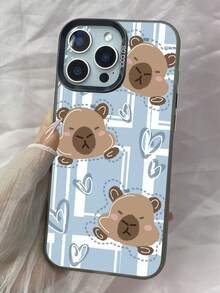 LY1264 Capibara Caja del teléfono,Funda para iPhone 11 12 13 14 15 16 17 Pro Max 7 8 14 15 16 Plus Air 16e XR X XS Max para Galaxy S25 S26 Ultra A03 Core A03S A02S M02S F02S A04E M04 F04 A04 A05S A05 A06 A12 M12 F12 A13 A04S A15 A16 A24 M34 A34 A25 A32 A35 A55 A54 A50 Pura 70 Pro Ultra para Honor 90 GT Magic6 Magic7 Pro X5 Plus X5B X6B X6C X7A X7B X7C X8A X9A X8B para Redmi Note 13 14 10 11 12 Pro Plus 14C 14R 12C 9 9A Mi 15 14 13 12 Ultra 15S Pro para Pixel 6A 7A 7 8 Pro para MotoG34 G54 G84 G86 G05 G10 G24 G13 G14 G15 G22 G35 G56 para Vivo Y17 Y35 Plus Y36 Y37 para OPPO A5 Pro 5G A58 A35 2021 A72 A96 A97 A32 A55 A57 A16 Reno10 Reno11 Reno12 Reno13 Reno14 Reno7 Pro Plus Find X8 Ultra X8s Plus, cubierta de teléfono de parachoques a prueba de golpes de TPU suave mate IMD duro delgado de moda + PC - Negro - Ver 1