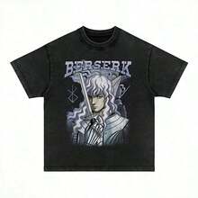 Gifts For Mom, Vintage Graphic Tees For Men, Invincible Anime T-Shirt, Summer Essential Streetwear Y2K, Funny Graphic Tees, Men's Anime Design Shirts, Father's Day Gifts, Men's Shirts, Going Out Outfits, Anime Graphic Tee - 黑色 - 查看 7