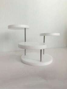 Acrylic Cupcake,Multi-Tiered Ring Display/Cupcake Display Piece, Cake And Dessert Display Piece/Party Decoration Essential, Multi-Tiered Round Dessert Cake Piece, Suitable For Rings, Earrings, Miniature Statues, Black And Clear Wedding Accessories - Multicolor - View 8