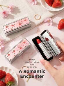 1 PC Silver-Plated Rectangular Lipstick Organiser With Make-Up Mirror – Mini Make-Up Mirror, Multi-Functional Storage Box (Classic Patterned Lipstick Organiser With Mirror; Doubles As A Jewellery Box And Jewellery Organiser - Multicolor - View 20