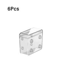 1/6 صندوق إدارة الكابلات الشفاف للمكتب مع غطاء، صندوق تخزين قابل للفصل ومقاوم للغبار، مناسب للمستحضرات التجميلية والمجوهرات ولوازم فن الأظافر والشواحن والسماعات والأجهزة التحكم عن بعد وغيرها من أدوات المنزل والاكسسوارات - مشاهدة 7