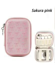 New Bow Pattern Portable CCD Camera Storage Bag - Compact Design, Zipper Closure, Suitable For Outdoor Photography And Office Use | Travel Camera Bag, Secure Zipper Closure, Suitable For All Ages And Genders. Waterproof, Lightweight, Large Capacity, Portable Accessory. Cable Organizer, Electronic Product Storage Bag, Travel Tech Accessory Storage Bag, Vacation Essential, Beach Essential - Multicolor - View 8