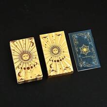 Gold Foil Tarot Cards -78 Waterproof Cards, Accompanied By Instructions, Convenient And Accurate Divination, Easy To Learn, Suitable For Beginners, Printed In English Gold Foil, Size 4.72x2.76 Inches, Exquisite Gift, Suitable For Family Gatherings - Sun God - View 7