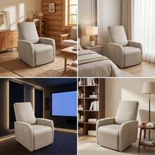 4pcs Waterproof Small Slouchy Sofa Cover, Elastic Slouchy Sofa Slipcover With Storage Pockets, Suitable For Slouchy Chair, Armchair, 1-Seater Recliner, Waterproof Elastic Armchair Protector Cover For Slouchy Chair, TV Chair Conversion - Multicolor - View 10
