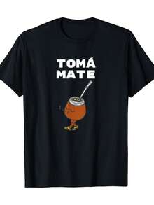 Camiseta Estampada para Mujer - Camiseta Casual de Manga Corta y Cuello Redondo en Negro con Diseño de Oso de Goma Naranja en Estilo Cartoon. Con Corte Relajado, para Todas las Estaciones, Perfecta para el Uso Diario y Atuendos de Vacaciones (Lavable aáquina). - Negro - Ver 1