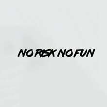 1pc "No Risk No Fun" English Letter Car Sticker For Window, Rear Windshield, Body Decal - No Risk, No Fun. - View 9