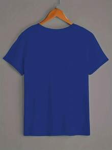 Women's Casual T-Shirt, Modern Print, Letters, Pretty, Base Layer, Everyday Wear - 黑色 - 查看 6