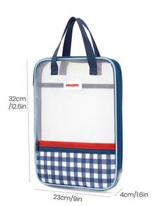 Transparent Mesh Zipper File Folder Bag,Waterproof Student Homework Bag,Subject Organizer Bag,Large Capacity Document Bag,Retro Plaid For Textbooks, Notebooks,For Student,Teacher,Office,Suitable Elementary,Middle,High School Students,Back To School - View 14