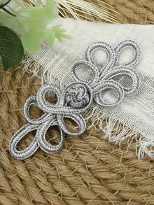 2 piezas Botones chinos de nudo dorado, broches decorativos de costura, adecuados para suéteres, capas, abrigos, bufandas, cárdigans, prendas y prendas. - 2 piezas - Ver 12