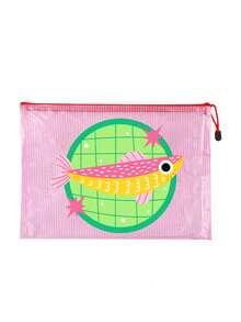 防水時尚海灘包，可愛小魚圖案，海洋主題大容量透明化妝包配尼龍拉鍊，輕量防曬收納包，多功能收納包，適合游泳、海灘、潛水和夏季度假，學生返校，送給朋友、家人、閨蜜、同學，獨特生日禮物、節日禮物、派對禮物、母親節禮物、度假禮物、婚禮禮物、返校禮物 - 彩色 - 查看 14