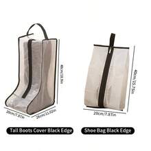 1pc/2pcs/3pcs Travel Shoe Bags, Boot Storage Bags, Dust-Proof Ankle Boot Protective Bags With Handles, Portable Waterproof Ankle Boots, Men & Women Shoe Storage & Organization Bags (Ankle Boots) - Beige - View 26