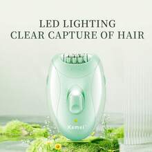 Kemei KM-6037 Rechargeable Women Epilator Electric Shaver Face Body Hair Removal Lady Bikini Trimmer Shaving Machine - View 4