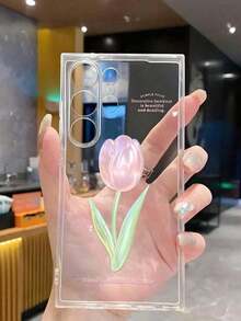 1 Piece Soft Phone Case With Minimalist Tulip And Star Pattern, Compatible With Huawei Honor, , Galaxy A04e/12/A13/A14/A34/A50/A52/A53/A54/S21/S22/S23/S24/S25/S25Ultra/S25FE/S26/S26 PLUS/S26 ULTRA/S26 EDGE, 6A/7A/8A, 12T/13T/15T/15T Pro - 款式 7(1 件) - 查看 5