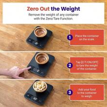 Food Kitchen Scale, Digital Mechanical Weighing Scale, Grams And Ounces Weight Loss, Baking, Cooking, Keto And Meal Prep, Large, Matte Black - 黑色 - 查看 4