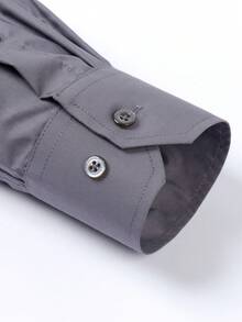 Rand paul Men's Microfiber Cotton Shirt - Comfortable And Stylish Slim Fit - 深灰色 - 查看 6