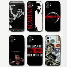 Funda para Teléfono T-Tony M-Montana S- para iPhone 17 16 15 11 12 14 13 Pro Max Mini X XR 7 8 Plus SE4 17E, Funda Suave a Prueba de Golpes - -7 - Ver 2