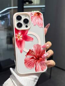 1 chiếc ốp lưng điện thoại chống rơi, sạc không dây từ tính, họa tiết cá nhân hóa bằng acrylic, phù hợp với 16 15 14 13 12 11 Pro Max, ốp lưng trong suốt. - Hồng - Xem 3