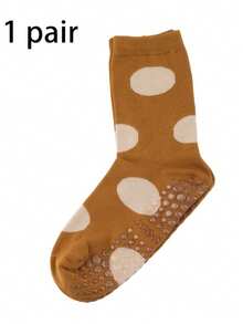 1 Pair Polka Dot Color-Block Pilates Socks, Unisex, Breathable, Non-Skid Grip, Cute For Yoga/Barre/Workouts, Slip-Resistant & Comfortable. - Multicolor - View 16