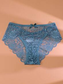 3pcs/Set Women's Low Waist Lace Sexy Thong Panties - Multicolor - View 4