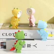 Dinosaur LED Night Light For Kids, Foldable Magnetic Night Light For Bedroom Bedside Table, Rechargeable And Portable Night Light Toy - 淺綠色 - 查看 10