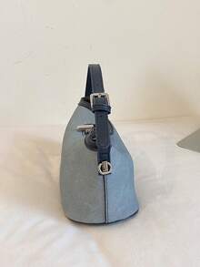 Exquisite Crescent-Shaped Small Handbag, New Stylish Design For Women, Versatile Shoulder Bag For Outings - Blue - View 6