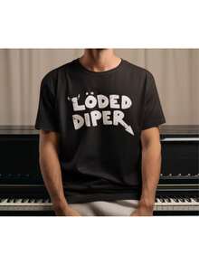Loded Diaper unisex Heavy Cotton T-shirt Menswear Top - Noir - Voir 1