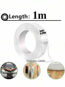 1/5/10m Cinta Nano, Cinta Nano Doble Cara Fuerte e Impermeable, Adhesión Súper Fuerte, Reutilizable, Multifuncional, Adecuada para Pegatinas de Pared, Cocina, Baño, Exterior, Manualidades DIY y Uso Diario en el Hogar, Decoración del Hogar, Suministros para Fiestas Festivas, Suministros para Dormitorios, Halloween, Navidad - Multicolor - Ver 16