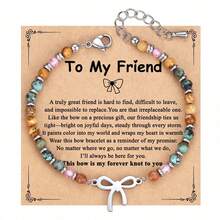 Pulseras con lazo para mujeres y adolescentes, regalos de cumpleaños únicos para mujeres, amigas, hermanas, hijas, nietas, sobrinas en graduación, Pascua, Día de la Madre, Navidad, accesorios de joyería - Hermana - Ver 15