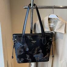 Korean Version Of The Simple Temperament Large-Capacity Commuter Shoulder Bag Women's Fashion High-End Sense Of Small Fresh And Versatile Underarm Tote Bag - Black With Bear Head Knot - View 7