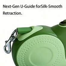 AQPU 5m Retractable Dog Leash, Green & White, Suitable For Medium To Large Dogs Up To 55lbs, Durable Pet Walking Lead - Green - View 5