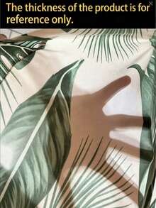 1pc Printed Stretch Sofa Bed Cover, Easy Installation, Multiple Sizes, Botanical Leaf Pattern, Essential For All Seasons - Multicolor - View 3