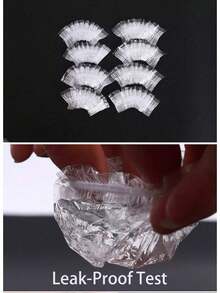 100pcs Disposable Waterproof Ear Covers, Non-Tightening, Non-Falling, Thickened Transparent Ear Caps For Adults And Children, Waterproof And Leak-Proof, For Hair Washing, Bathing, Hair Dyeing, Swimming And Multi-Scenario Protection - Transparent - View 3