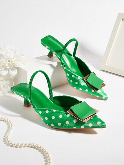Women's New Fashion Polka Dot Elegant Comfortable High Heel Sandals