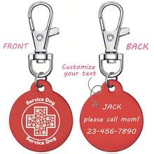 Personalisiertes ID-Anhänger - Individualisierter Name und Telefonnummer, Medizinisches Symbol Anti-Verlust Haustier Halsband Anhänger für Servicehunde, Personalisierter Haustier-ID-Anhänger - Individualisierter Name und Kontaktinformationen Anti-Verlust Haustier-Anhänger, Servicetier-Identifikationsanhänger, Individuell gestalteter Haustier-ID-Anhänger - Personalisierter Name und Kontaktinformationen Medizinisches Symbol Haustier Halsband Anhänger Geschenk, Personalisierter Anti-Verlust-Anhänger - Individualisierter Name und Telefonnummer Medizinisches Symbol Haustier Halsband Anhänger - Verschiedenfarbig - Übersicht 7