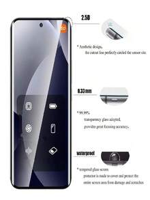 3片装屏幕保护膜，兼容红米Note 15/14 Pro/Pro+/Plus/13/12 Pro，高清透明，支持指纹解锁，保护性强。 - 無色 - 查看 5