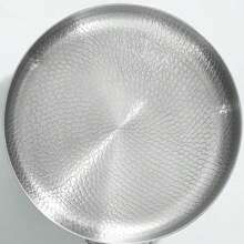 3-Ply Clad Stainless Steel Skillet - Titanium Frying Pan With Lotus Leaf Pattern, Oven , Induction Compatible - View 2