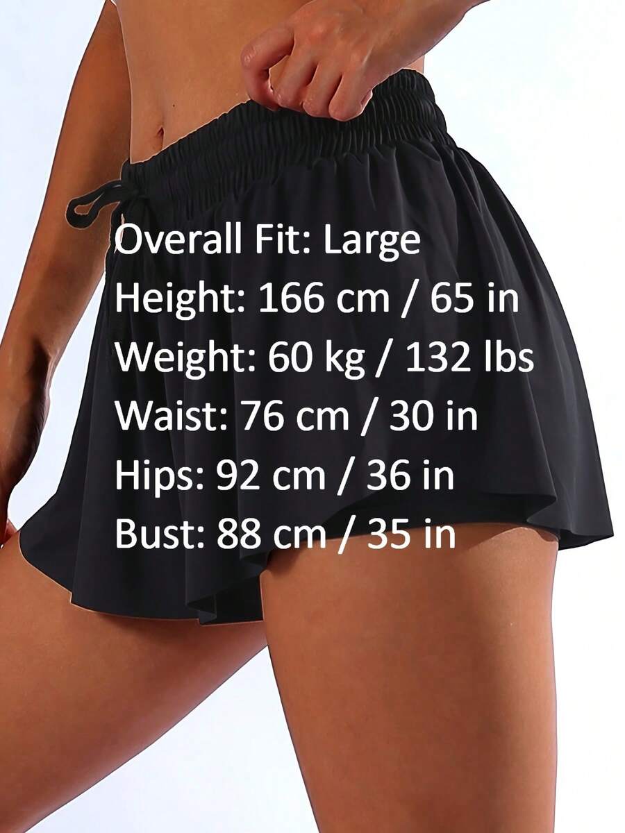 Quần short thể thao nữ dáng suông, thích hợp cho phòng tập gym, yoga, thể dục, chạy bộ, tennis, kiểu váy thường ngày thoải mái có túi, màu đen mùa hè. - màu đen - Xem 1