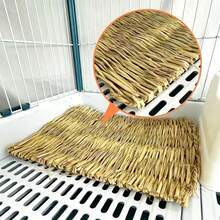1 tấm lót tổ ấm áp, làm bằng cỏ dệt thủ công, chống trượt, thích hợp cho chim bồ câu, vịt và thỏ nhà. - Xem 2