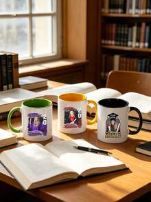 Customized Graduation Mug, Can Customize Photo & Text, 2026 Graduation Commemorative Colored Ceramic Cup, Personalized Graduation Commemorative Mug - Multicolor - View 5