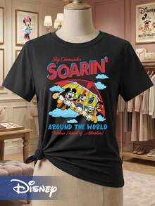 Disney Vacation Mickey Mouse T-Shirt, Disney Vacation Mickey Crew Neck Short Sleeve T-Shirt - màu đen - Xem 6