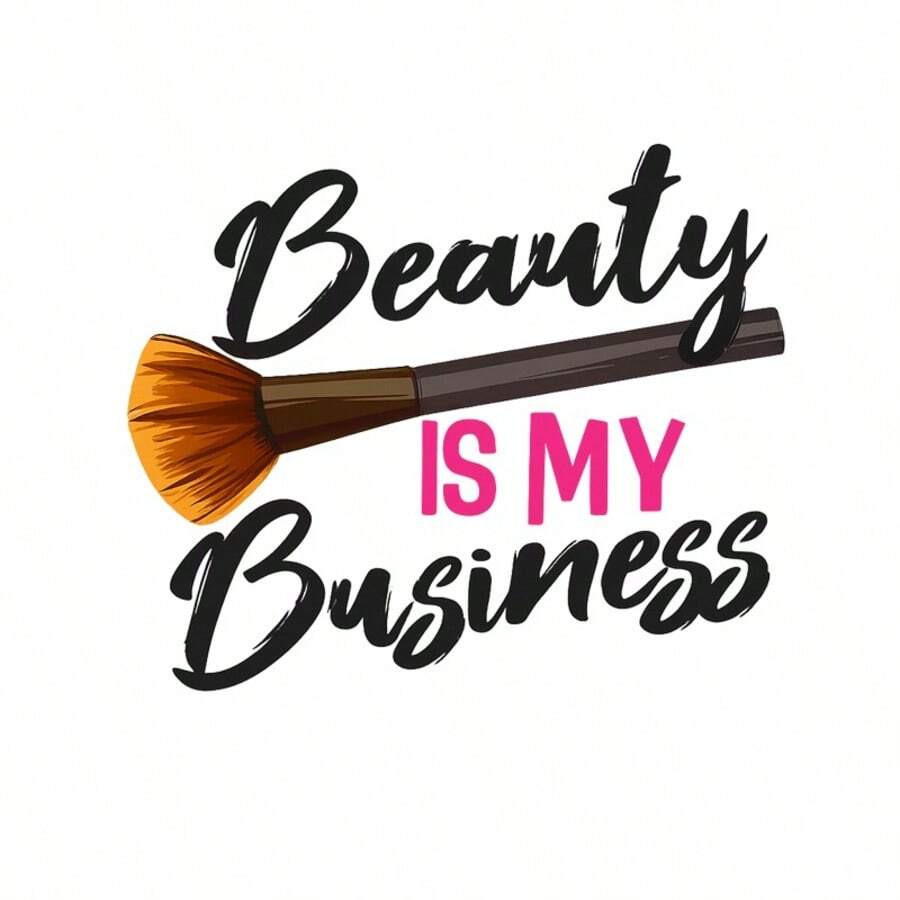 1pc/2pcs/3pcs Beauty Is My Business Pattern Heat Transfer Stickers, Suitable For DIY T-Shirts, Jeans, Pillows, Backpacks, Hats And Sofa Covers, Waterproof, Fade-Resistant, Durable, Washable Plastic Stickers, Fun Patterns, Fabric Decoration, Clothing Embellishment, Craft Enthusiasts - Multicolor - View 1