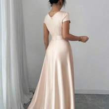 Women Long Dresses - Champagne - View 3
